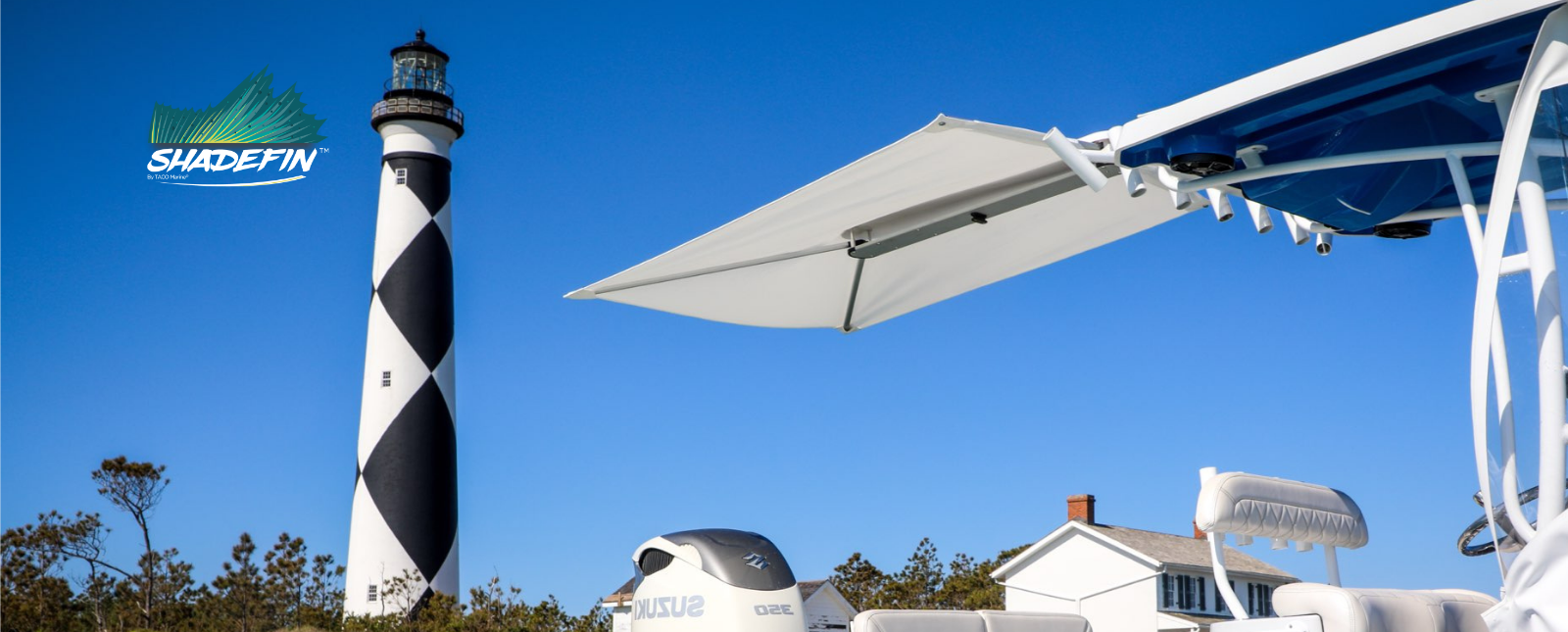 New ShadeFin by TACO Marine Provides Instant Onboard Shade – Lakeland  Boating