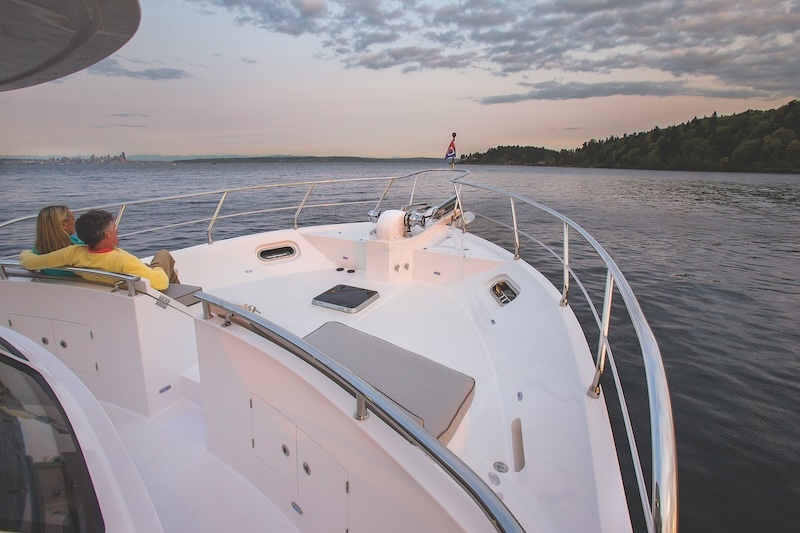 aboard a boat