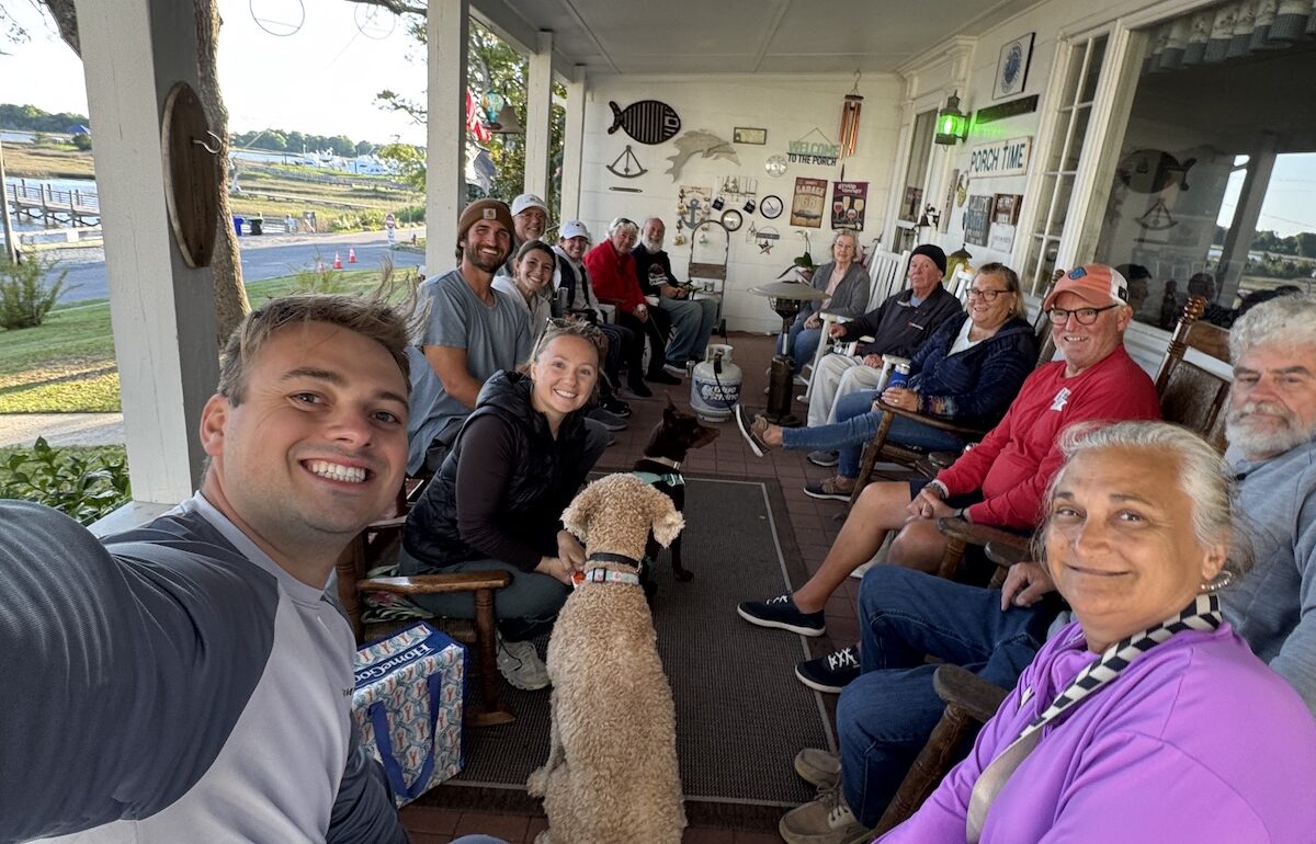 Porch docktails in Southport