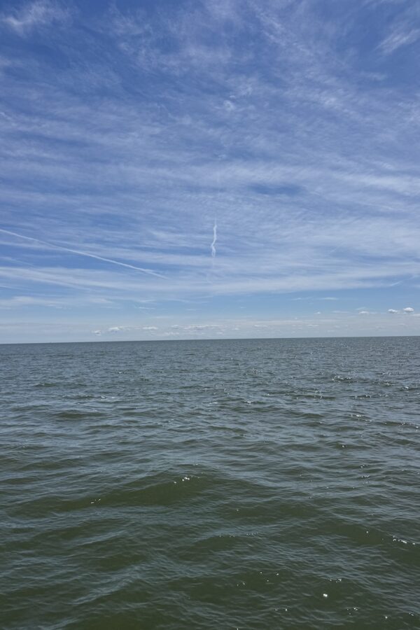 In the Delaware Bay looking at the Atlantic Ocean