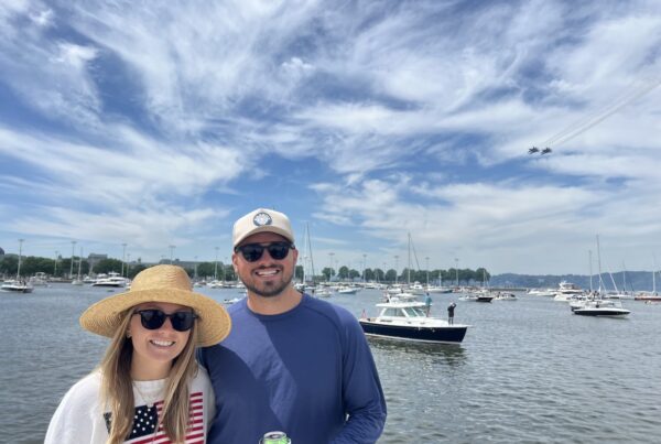 Watching the Blue Angels from the Severn River