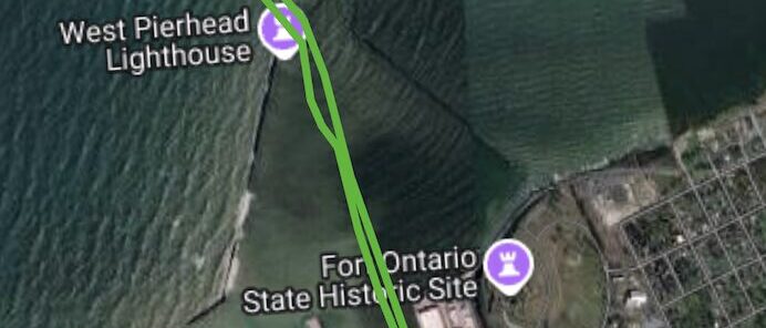 Turning around on Lake Ontario
