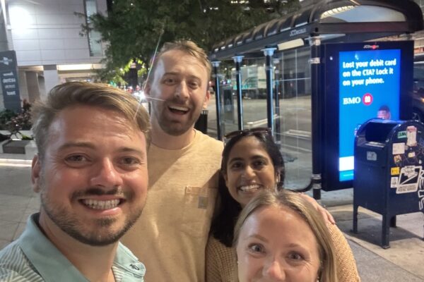 Dinner with Evans college roommate