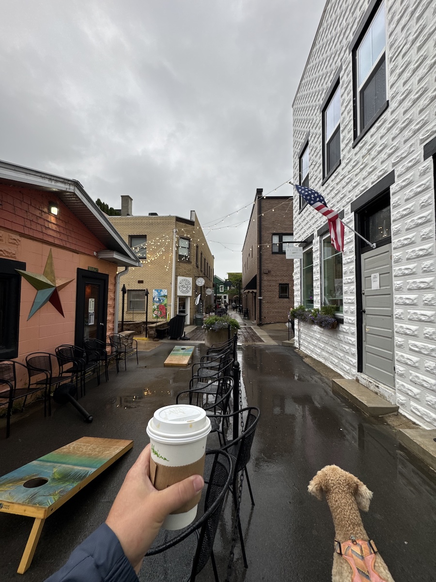 Exploring downtown Charlevoix