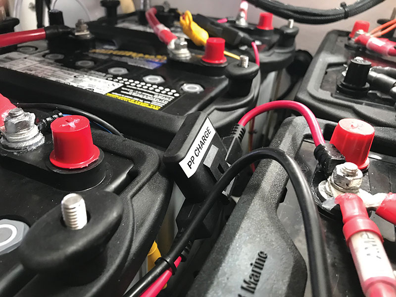 It’s important not to mix battery types in a battery bank