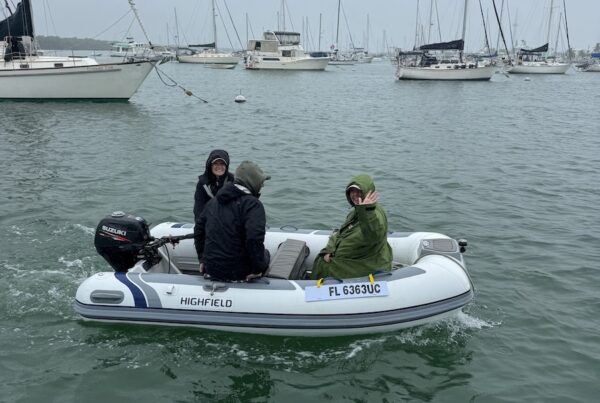 Braving the cold, rainy weather