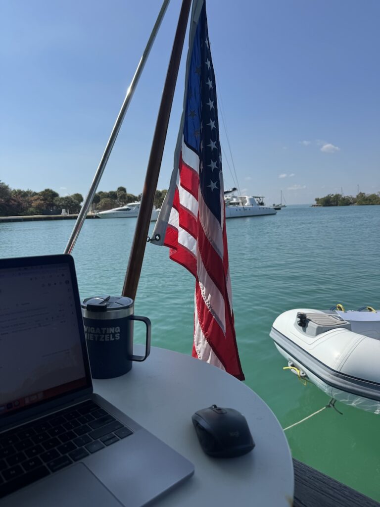 Getting work done in No Name Harbor