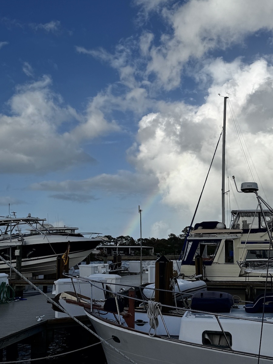 A rainbow just as the party ended
