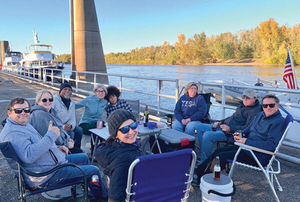 Bundled Up For Docktails in September at Kaskaskia Lock, Mississippi River, IL