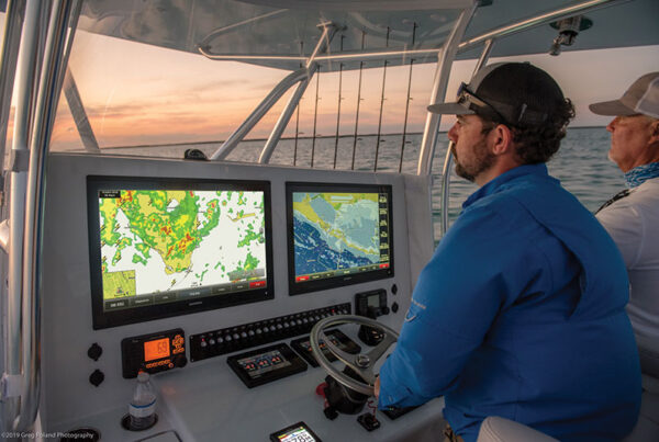 SiriusXM Marine on a Contender 44 helm