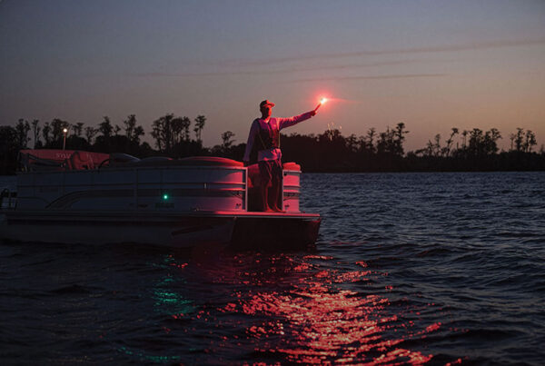 A pyrotechnic flare was previously the go-to for on-water visual distress signals before modern alternatives