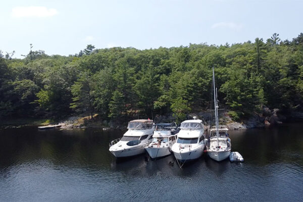 Rafted up in Shotgun Bay